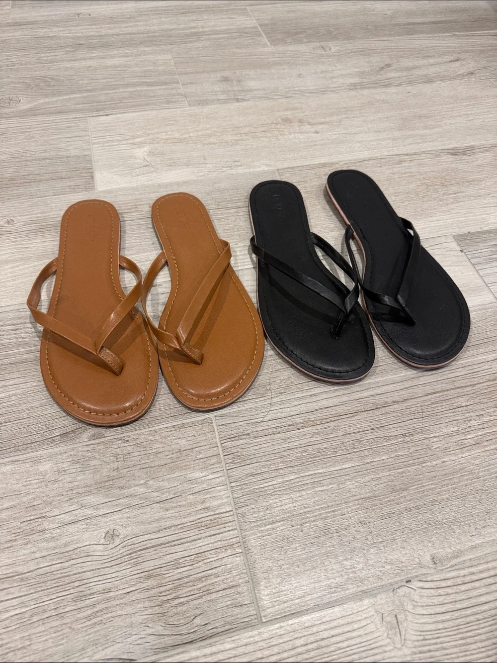 J. Crew Women's Twin-Pack Flip-Flop Sandals in Black and Brown
